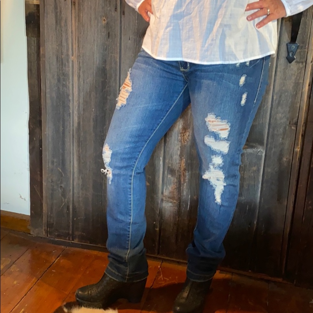 Flying Monkey distressed jeans